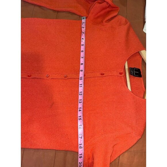 Beloid 100% Cashmere Womens Cardigan Sweater Red Long Sleeve Button Front Size S - Picture 7 of 8